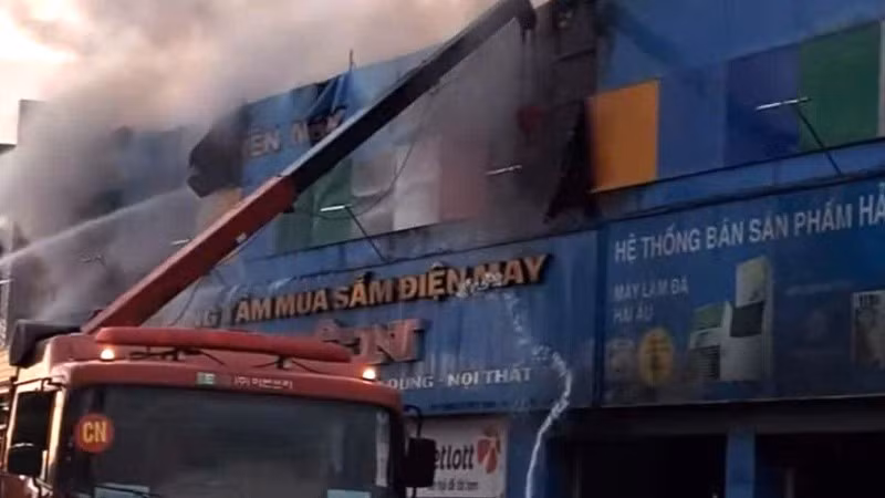 Hiện trường vụ cháy.