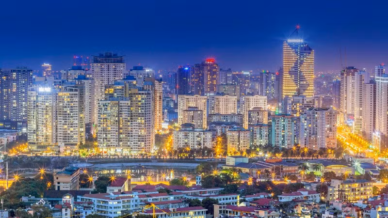 Một góc khu đô thị phía tây Hà Nội. (Ảnh ĐĂNG ANH)