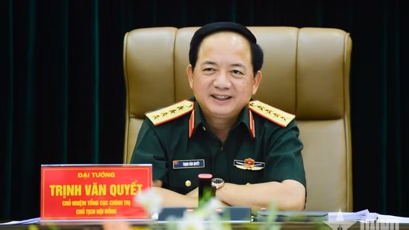  Đại tướng Trịnh Văn Quyết chủ trì phiên họp. (Ảnh: HOÀNG VIỆT)