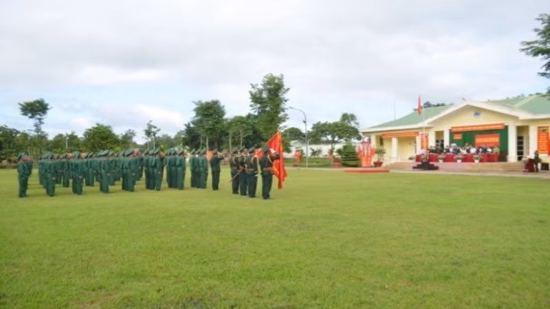 Quang cảnh buổi Lễ tuyên thệ chiến sĩ mới năm 2025.