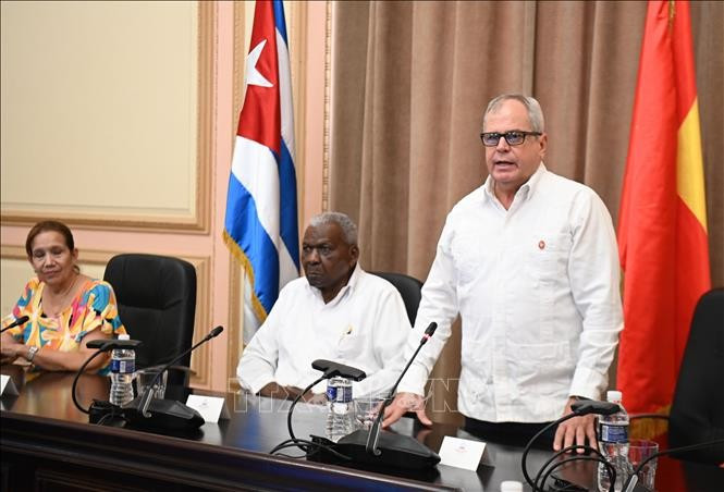 Tổng thư ký Quốc hội Chính quyền Nhân dân Cuba Homero Acosta Álvarez đánh giá cao sự hỗ trợ của Quốc hội Việt Nam. (Ảnh: Việt Hùng/TTXVN) Tổng thư ký Quốc hội Chính quyền Nhân dân Cuba Homero Acosta Álvarez đánh giá cao sự hỗ trợ của Quốc hội Việt Nam. (Ảnh: Việt Hùng/TTXVN)