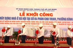 Khởi công Dự án nhà ở xã hội số 4 Phan Chu Trinh, phường Bình Thạnh, có quy mô 864 căn hộ. (Ảnh: QUÝ HIỀN)
