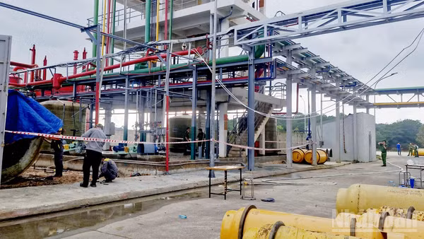 Khu vực xảy ra vụ việc tại nhà máy của Công ty HC Bảo Lâm, xã Bảo Lâm 1, tỉnh Lâm Đồng.