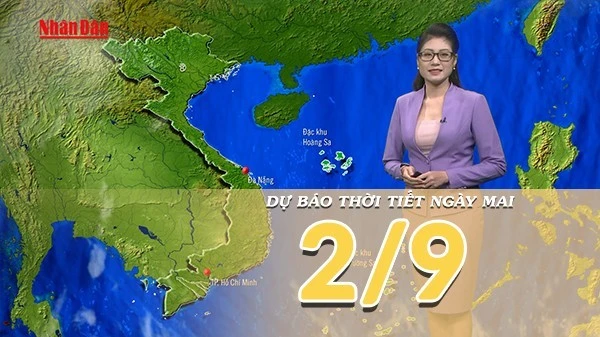 [Video] Dự báo thời tiết đêm nay và ngày 2/9/2025: Mưa giảm, chỉ còn chủ yếu vào chiều tối và đêm