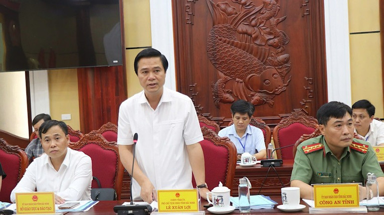 Phó Chủ tịch Ủy ban nhân dân tỉnh Bắc Ninh Lê Xuân Lợi phát biểu. img-2025-06-19-164000.jpg