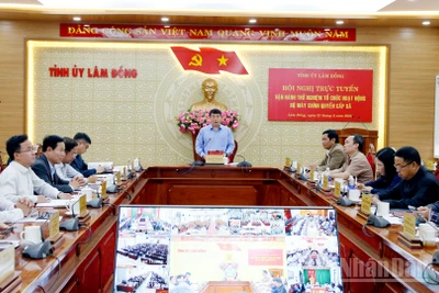 Buổi vận hành thử nghiệm được kết nối trực tuyến Văn phòng Tỉnh ủy Lâm Đồng, Bình Thuận, Đắk Nông và 124 đơn vị hành chính cấp xã của 3 tỉnh.