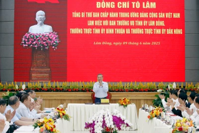 Tổng Bí thư Tô Lâm chủ trì làm việc với Ban Thường vụ Tỉnh ủy Lâm Đồng, Thường trực Tỉnh ủy Bình Thuận và Thường trực Tỉnh ủy Đắk Nông.