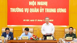 Tổng Bí thư Tô Lâm chủ trì hội nghị. (Ảnh: TTXVN)