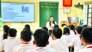 Học sinh trên địa bàn Hà Nội sinh hoạt ngoại khóa tìm hiểu về sức khỏe sinh sản vị thành niên. (Ảnh: VÂN VÂN)