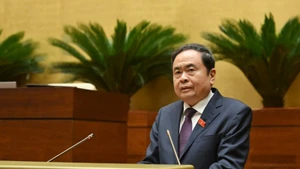 Chủ tịch Quốc hội Trần Thanh Mẫn và các đại biểu dự hội nghị. (Ảnh: THỦY NGUYÊN)
