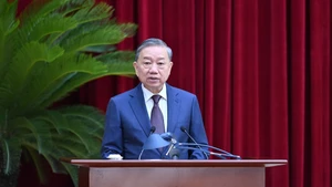 Tổng Bí thư Tô Lâm phát biểu khai mạc Hội nghị. (Ảnh: ĐĂNG KHOA)