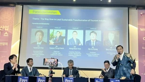 Cục trưởng Cục Du lịch quốc gia Việt Nam Nguyễn Trùng Khánh tham dự Hội nghị ngành du lịch thế giới lần thứ 4. (Ảnh: Trung tâm Thông tin du lịch)
