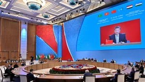 Toàn cảnh Hội nghị thượng đỉnh Trung Quốc-Trung Á lần thứ 2 tại Astana, Kazakhstan. (Ảnh TÂN HOA XÃ)