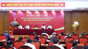 Một hội nghị trực tuyến của Ban Chỉ đạo phòng, chống tham nhũng, tiêu cực tỉnh, thành phố trực thuộc Trung ương do Ban Nội chính Trung ương tổ chức. (Ảnh: TTXVN)