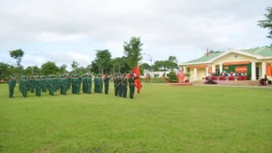 Quang cảnh buổi Lễ tuyên thệ chiến sĩ mới năm 2025.