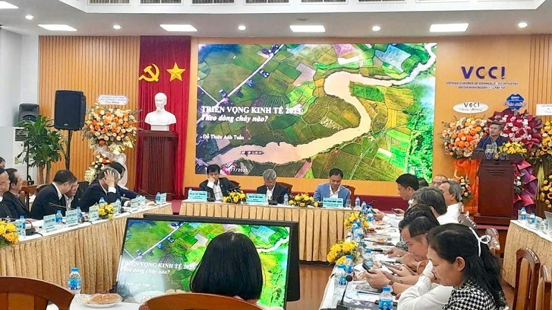 Quang cảnh tọa đàm "Báo chí và doanh nghiệp: Đồng hành thúc đẩy phát triển kinh tế tư nhân”.