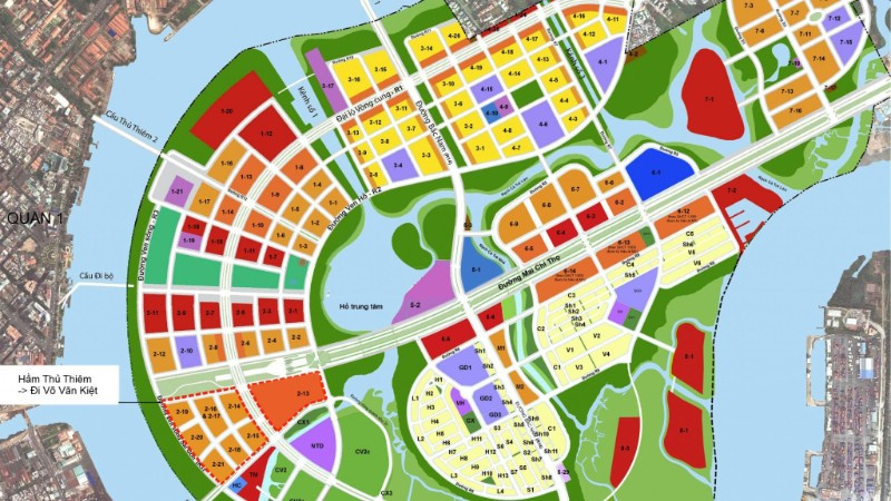 Quy hoạch Khu đô thị mới Thủ Thiêm. (Ảnh: khudothithuthiem.vn)