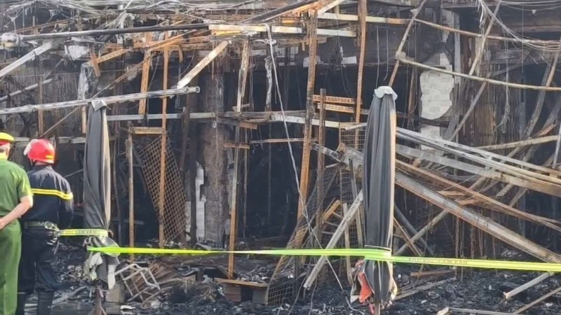 Hiện trường vụ cháy.