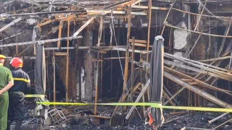 Hiện trường vụ cháy.