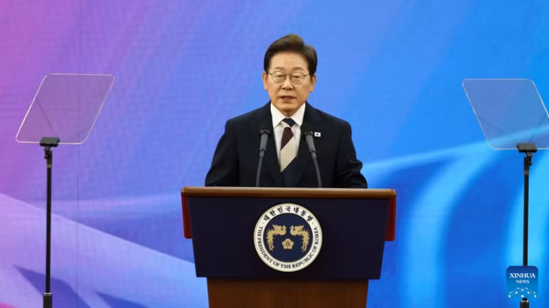 Tổng thống Hàn Quốc Lee Jae Myung. (Ảnh: Xinhua)