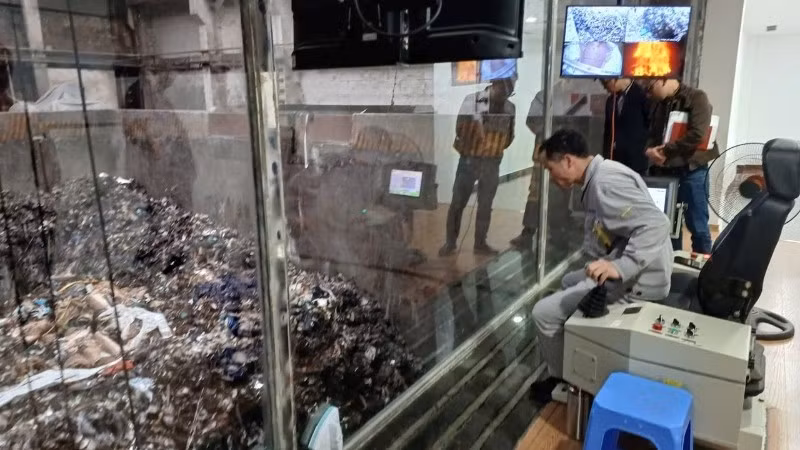 Đốt rác phát điện trong chuỗi kinh tế tuần hoàn tại Công ty Trách nhiệm hữu hạn Năng lượng mới EU-CONCH VENTURE Bắc Ninh.