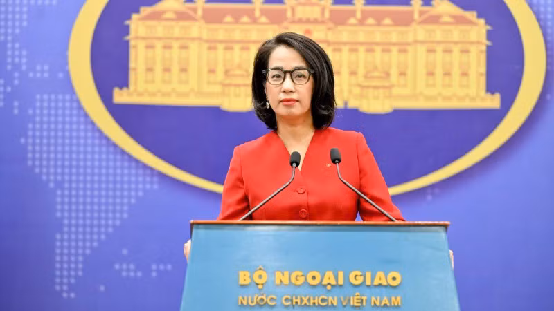 Người phát ngôn Bộ Ngoại giao Phạm Thu Hằng.