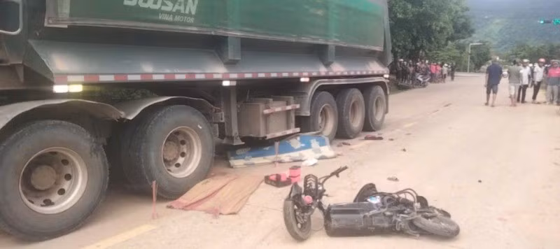 Hiện trường vụ tai nạn.