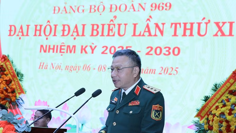 Thượng tướng Lê Quang Minh phát biểu chỉ đạo tại Đại hội. (Ảnh: DUY LINH)