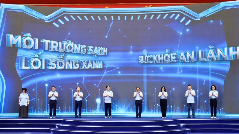 Nghi thức phát động Ngày Sức khỏe toàn dân.