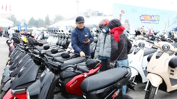 VinFast nhanh chóng phủ sóng nhờ dòng xe máy điện phổ thông. Ảnh: VINFAST