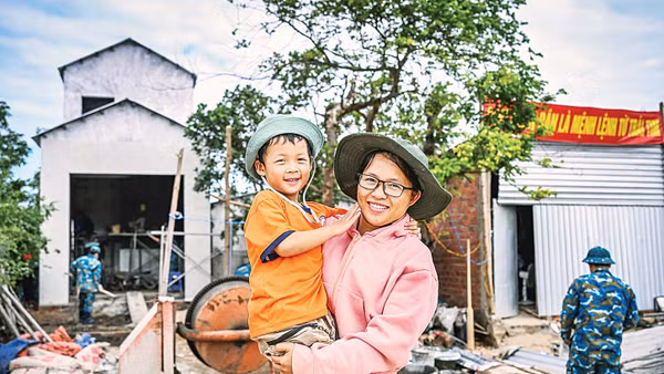 Căn nhà mới của vợ chồng Nguyễn Minh Sĩ - Lê Thị Cẩm Phương đã gần hoàn thiện, niềm hạnh phúc tưởng chừng như đang mơ.