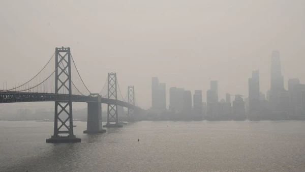 Ô nhiễm không khí tại một đô thị ở Mỹ. Ảnh: UPI