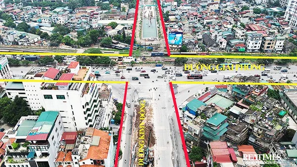 Hà Nội điều chỉnh tổ chức giao thông nút giao Giải Phóng-Kim Đồng