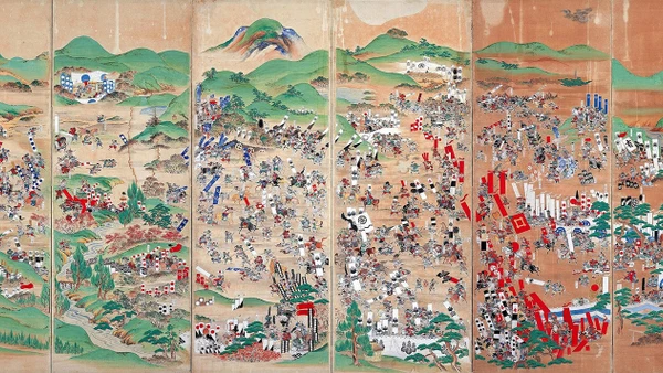 Tranh vẽ mô tả trận Sekigahara. Ảnh: BẢO TÀNG GIFU