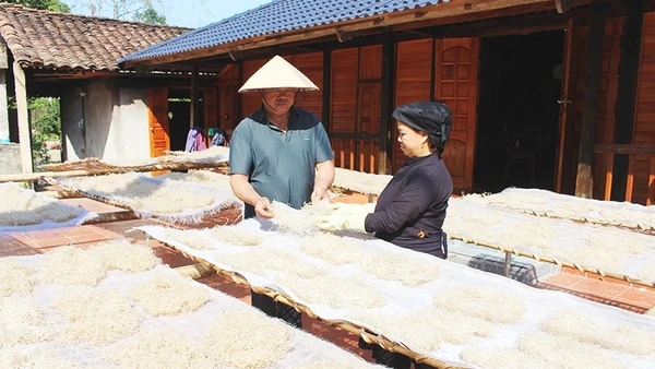 Miến dong ở Côn Minh vẫn được phơi nắng theo phương pháp truyền thống.