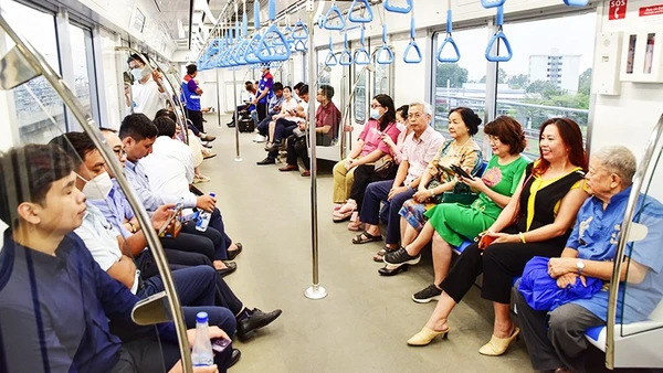 Dịp Tết Dương lịch và Nguyên đán 2026, người đi tuyến metro số 1 sẽ được miễn phí vé.