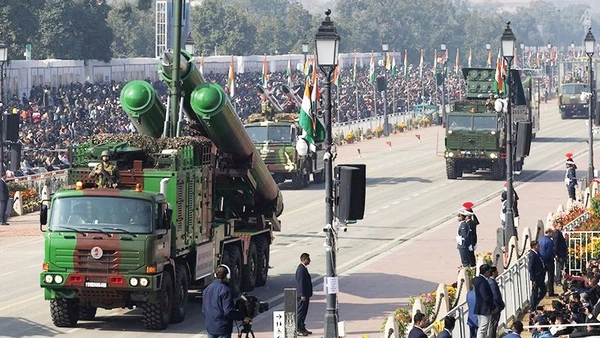 Binh sĩ tham gia lễ diễu hành Ngày Cộng hòa Ấn Độ. Ảnh: REUTERS