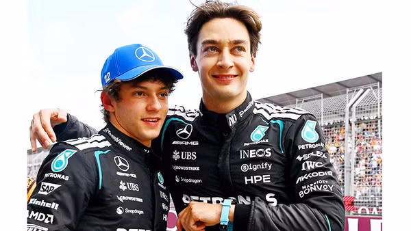 George Russell và Andrea Antonelli của Mercedes đã về nhất và nhì tại chặng đầu tiên của Formula One 2026 Australia.