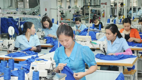 Các doanh nghiệp dệt may đã đạt nhiều thành tích ấn tượng, có vị trí xứng đáng khi vươn ra thị trường thế giới. Ảnh: NAM HẢI