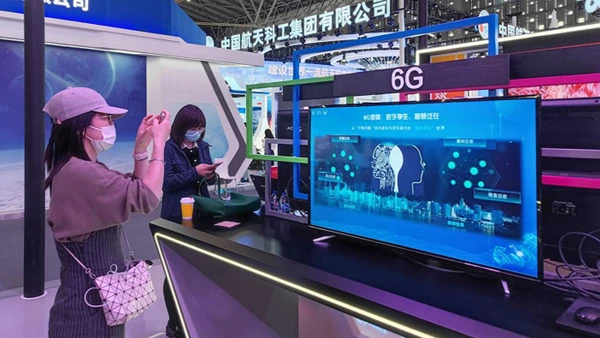 Một triển lãm về công nghệ không dây thế hệ thứ 6 tại Trung Quốc. Ảnh: CHINA DAILY