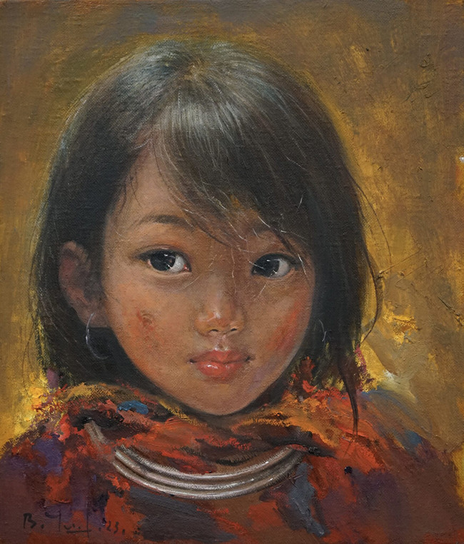 Bùi Văn Tuất, “Buổi chiều vàng” (2023), sơn dầu trên vải, 35 x 30 cm Bùi Văn Tuất, “Buổi chiều vàng” (2023), sơn dầu trên vải, 35 x 30 cm