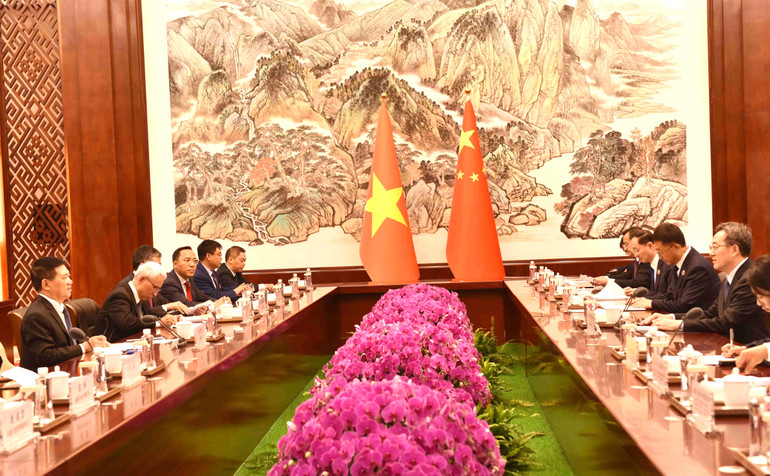 Toàn cảnh cuộc hội đàm.