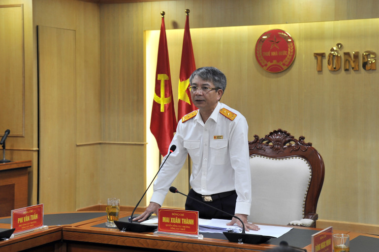 Quyền Tổng cục trưởng Tổng cục Thuế Mai Xuân Thành đề nghị các đơn vị trong toàn ngành thuế nỗ lực, tập trung triển khai các nhiệm vụ trọng tâm.