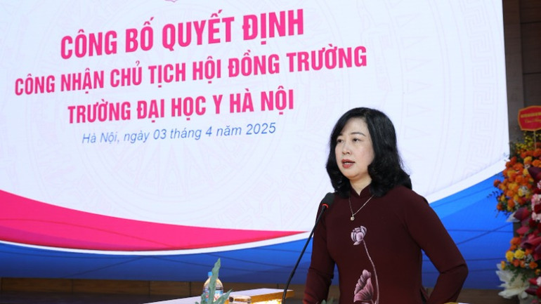Bộ trưởng Y tế Đào Hồng Lan phát biểu ý kiến tại buổi lễ. Bộ trưởng Y tế Đào Hồng Lan phát biểu ý kiến tại buổi lễ.