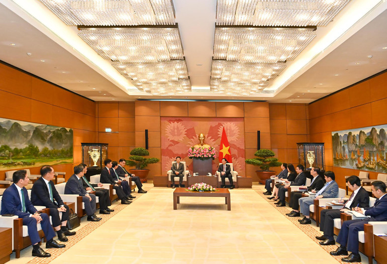 Quang cảnh buổi tiếp tại Nhà Quốc hội. (Ảnh: Duy Linh)