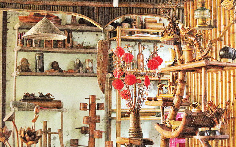 Không gian trưng bày Bamboo House. Không gian trưng bày Bamboo House.