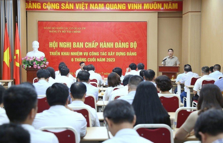Đảng ủy Bộ Tài chính tổ chức Hội nghị sơ kết công tác xây dựng Đảng 6 tháng đầu năm và triển khai nhiệm vụ 6 tháng cuối năm 2023