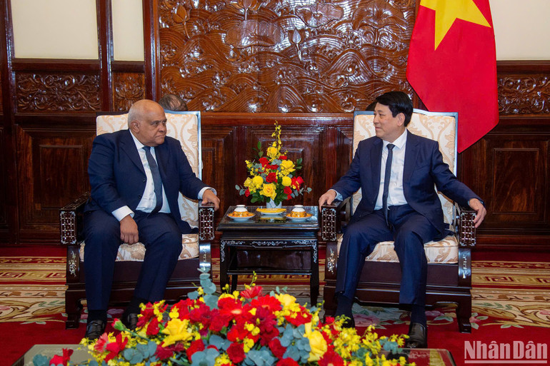 Chủ tịch nước Lương Cường tiếp Đại sứ Cuba.