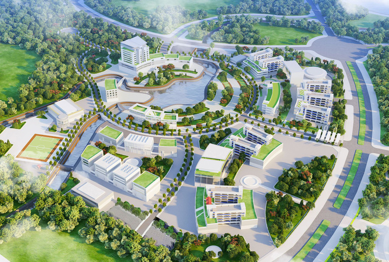 Mô hình Trường đại học Công nghệ (Đại học Quốc gia Hà Nội).