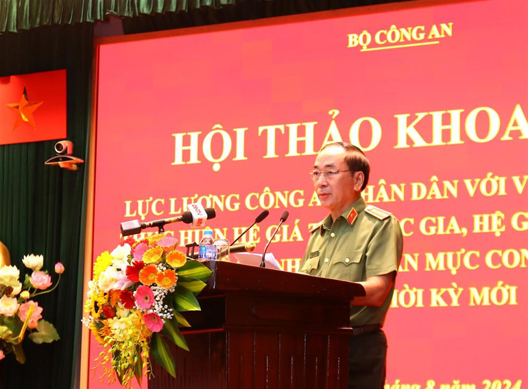 Thượng tướng Trần Quốc Tỏ phát biểu bế mạc.